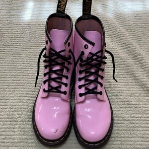 Dr. Martens Pink lace up boots. Women’s size 8. EU39